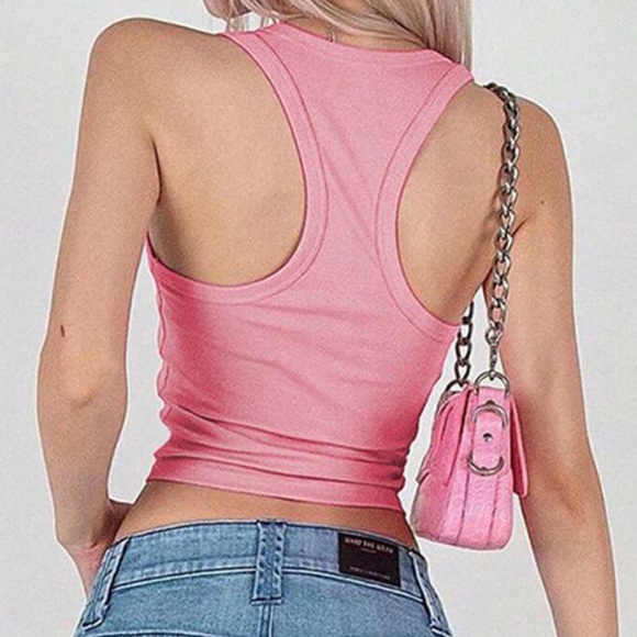 RARE diva y2k diamanté tank top cropped crop top - Picture 3 of 5